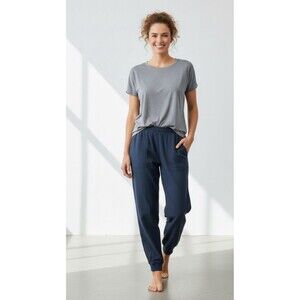 Faherty Arlie Day Joggers L Washed Blue Linen